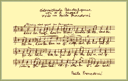 Verses by Paula von Preradovic (music by W.A. Mozart)