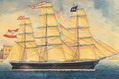 Nava Marietta for Josip Bakarcic, 1863, with Croatian flag, (from R.F. Barbalic, I. Marendic: Onput, kad smo partili, MH Rijeka, 2004, with permition of Mr. Darko Dekovic)