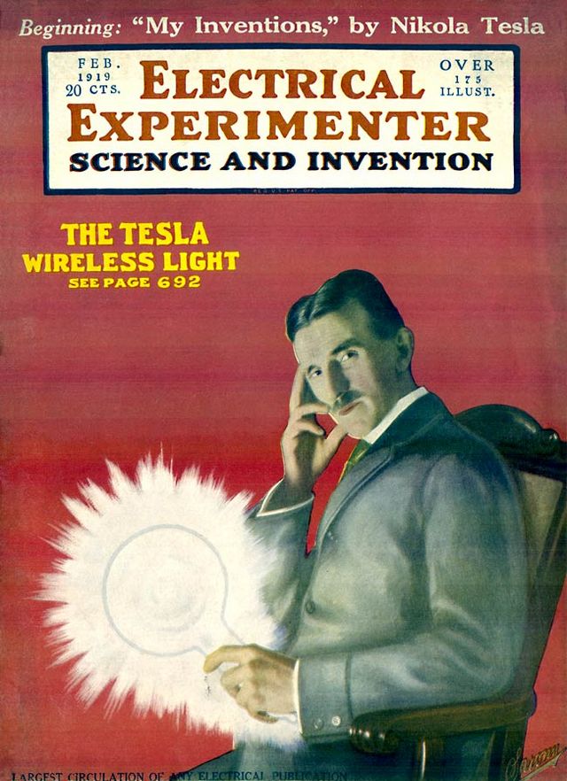 Nikola Tesla Sizes & Styles Cover of The Experimenter NWT Tesla Experiments 
