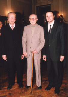 Academician Lovro Zupanovic with fra Izak Spralja and Josip degl Ivellio (photo from  www.josip-degl-ivellio.iz.hr)