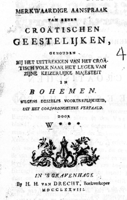 Dutch edition (The Hague) from 1778