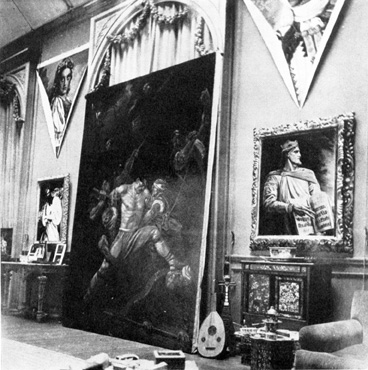 Krekovićev atelier u Parizu, 1934.; desno kralj Zvonimir