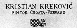 K. Kreković, sljubljeni hrvatski i peruanski grb