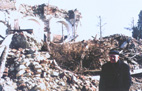 Lipika katolika crkva  nakon velikosrpskog napada 1991.