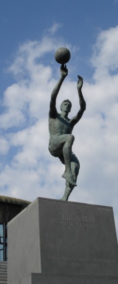 Drazen Petrovic, monument in Zagreb