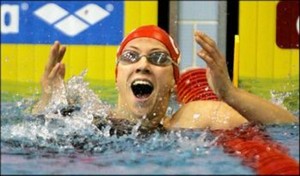 Sanja Jovanovic, 2007, world record in 50m backstroke